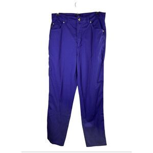 Vintage‎ 80s Escada Margaretha Ley High Waisted Tapered Purple Pant Size 38